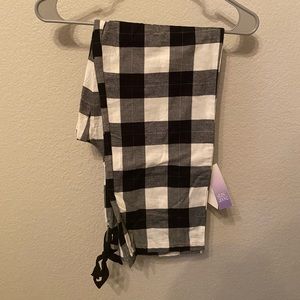 Women’s Black Plaid Pajama bottoms Stars Above XS